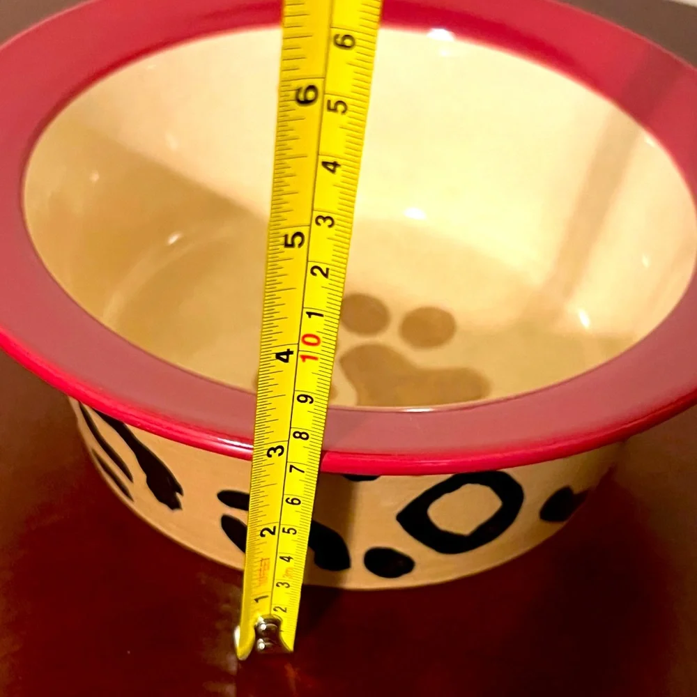 Cat/Dog Cheetah Large Bowl